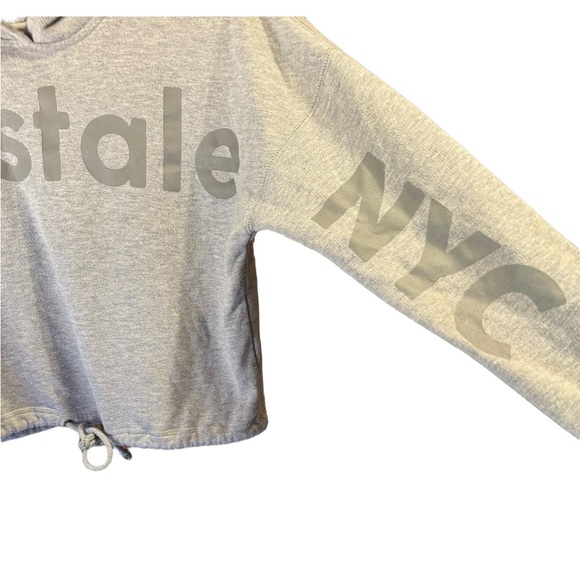 Aeropostale Grey Crop Hoodie - Picture 4 of 5